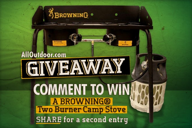 Win a Browning Two Burner Camp Stove Comment to Enter