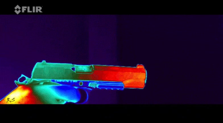 Watch: Thermal Camera Captured Pistol Firing