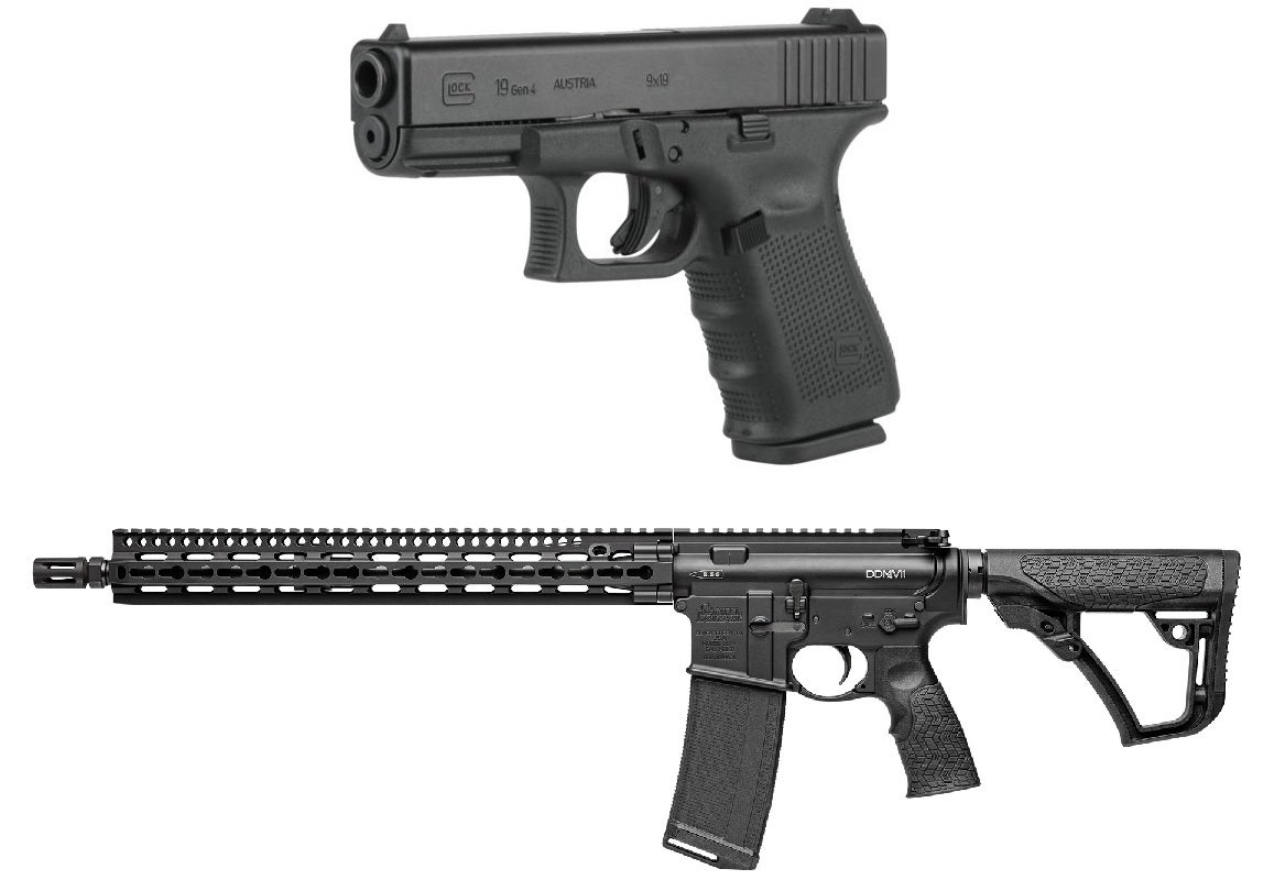 Enter to win a Glock 19 Gen4 or a Daniel Defense M4V11!