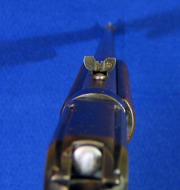 62A's rear sight. (Photo © Russ Chastain) 