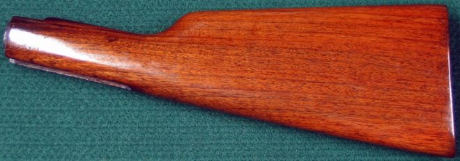 Left side butt stock after 10 coats. (Photo © Russ Chastain)