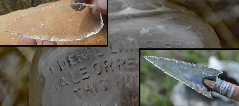 Watch: Glass Arrowhead From a Jim Beam Bottle