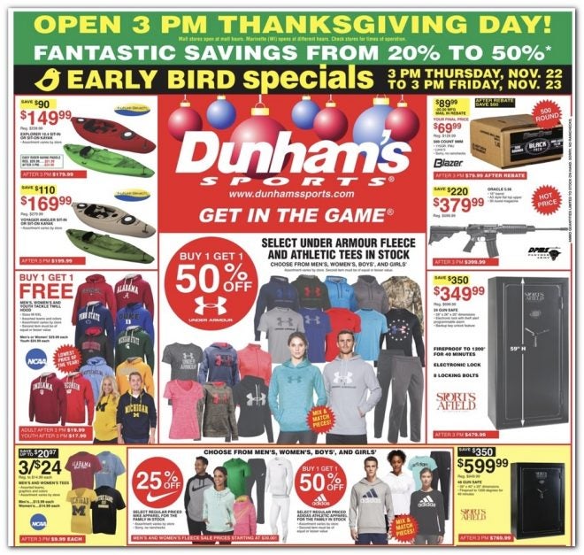 Black Friday Dunham’s Sporting Goods Deals