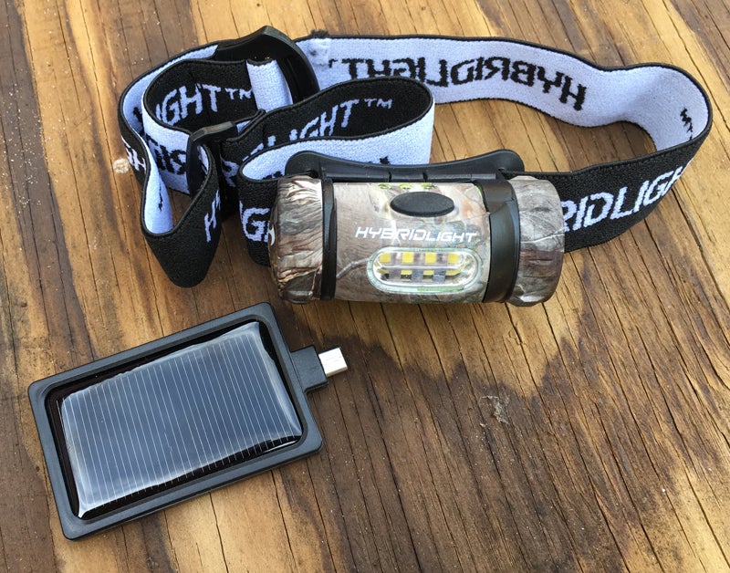 HybridLight Headlamp and solar panel