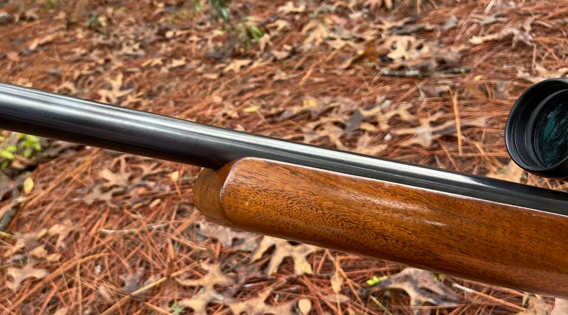 Dad usually preferred smooth curves on a stock, but this style forend tip is attractive and fairly uncommon. (Photo © Russ Chastain)