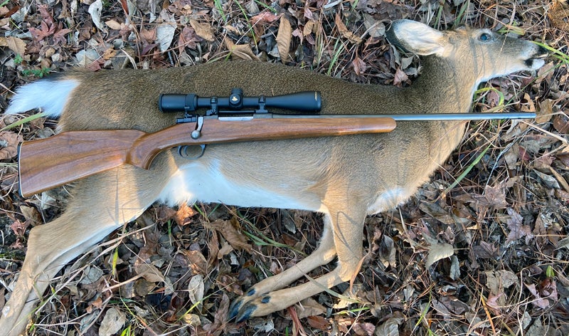 SpringMaus made a fine shot and her first whitetail fell after she was already decades-old. (Photo © Russ Chastain)