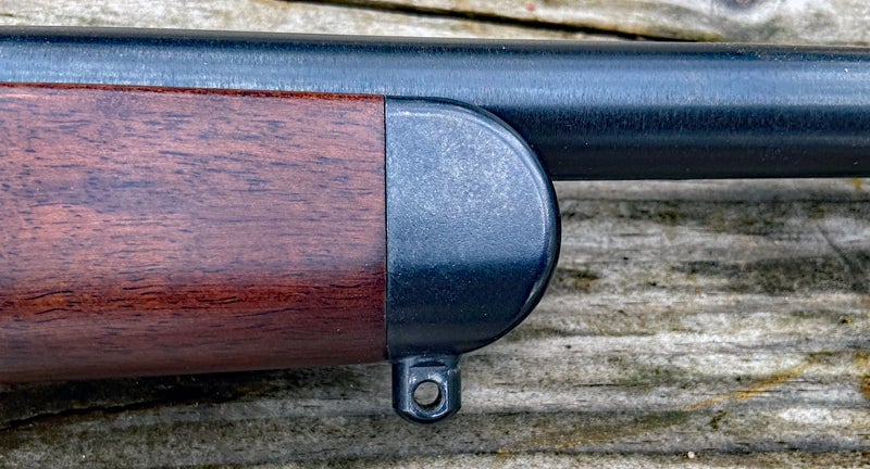 The forend cap is attractive and well-fitted. (Photo © Russ Chastain)