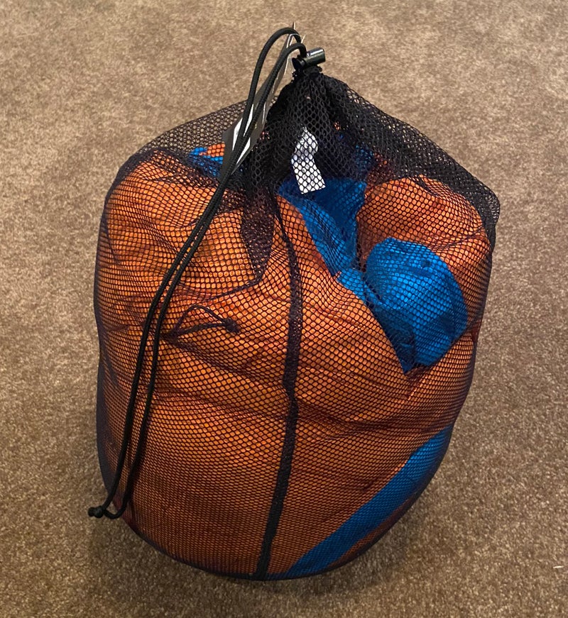 In the included drawstring bag. The quilt will pack up much smaller than this. (Photo © Russ Chastain)