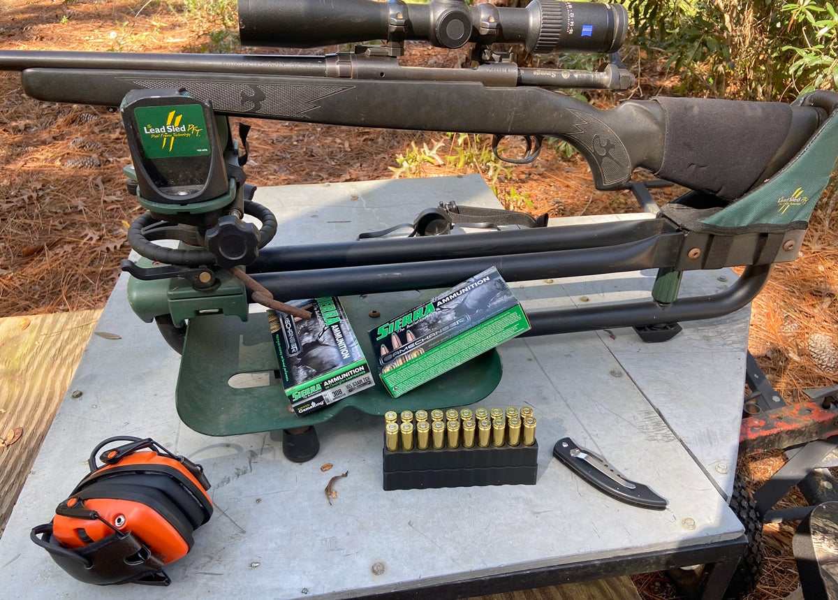 Getting ready to sight-in an old rifle with some new ammo. (Photo © Russ Chastain)