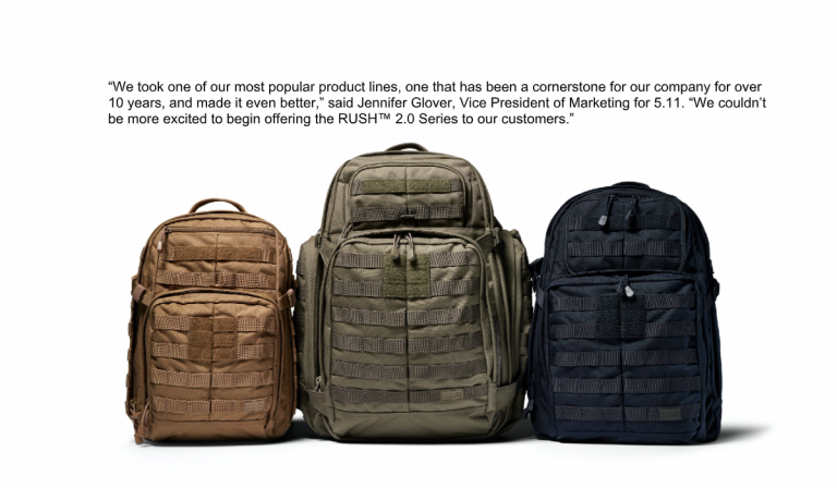 5.11 Announces Updates to RUSH Backpacks with RUSH 2.0