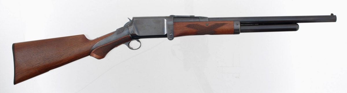 POTD: Slide Action, Not Pump – The Burgess Folding Shotgun