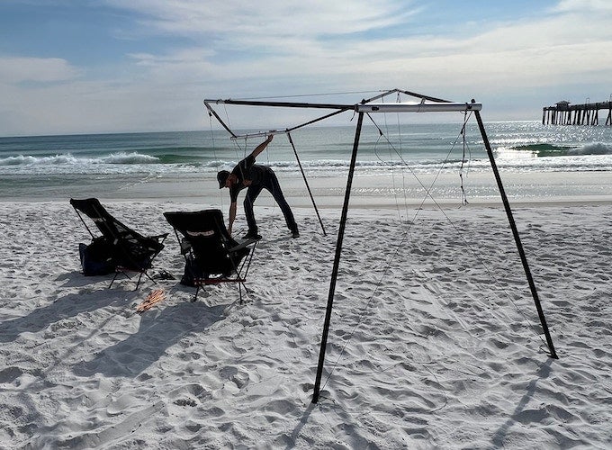 Hang Out with Your Best Friends with the New Hive two-person Hammock Stand