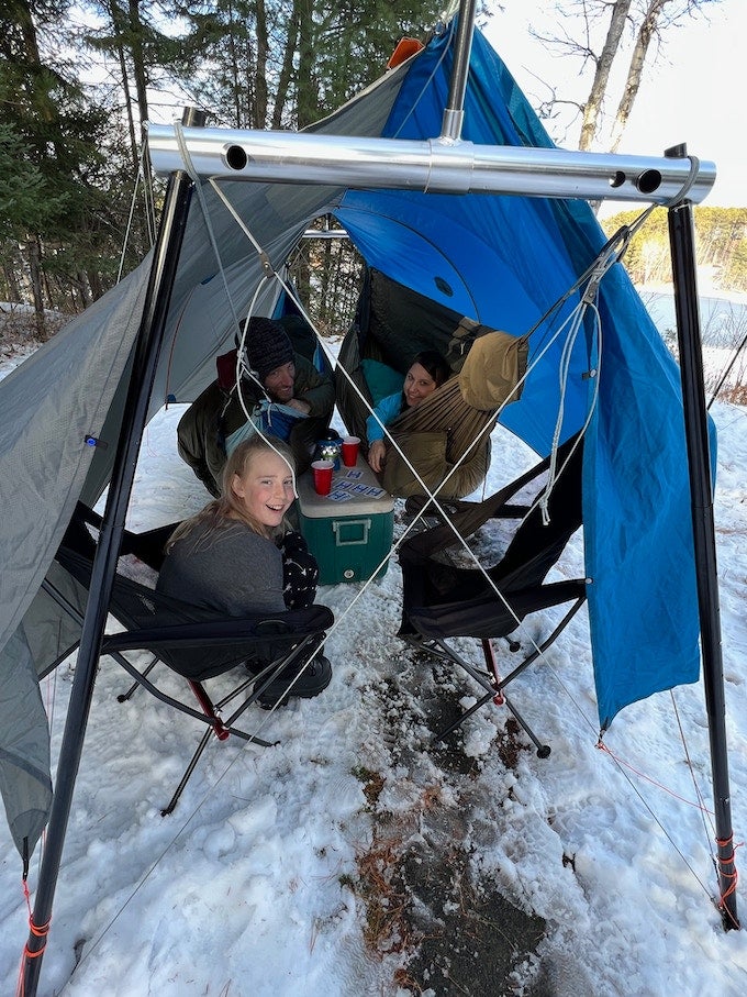 Hang Out with Your Best Friends with the New Hive two-person Hammock Stand