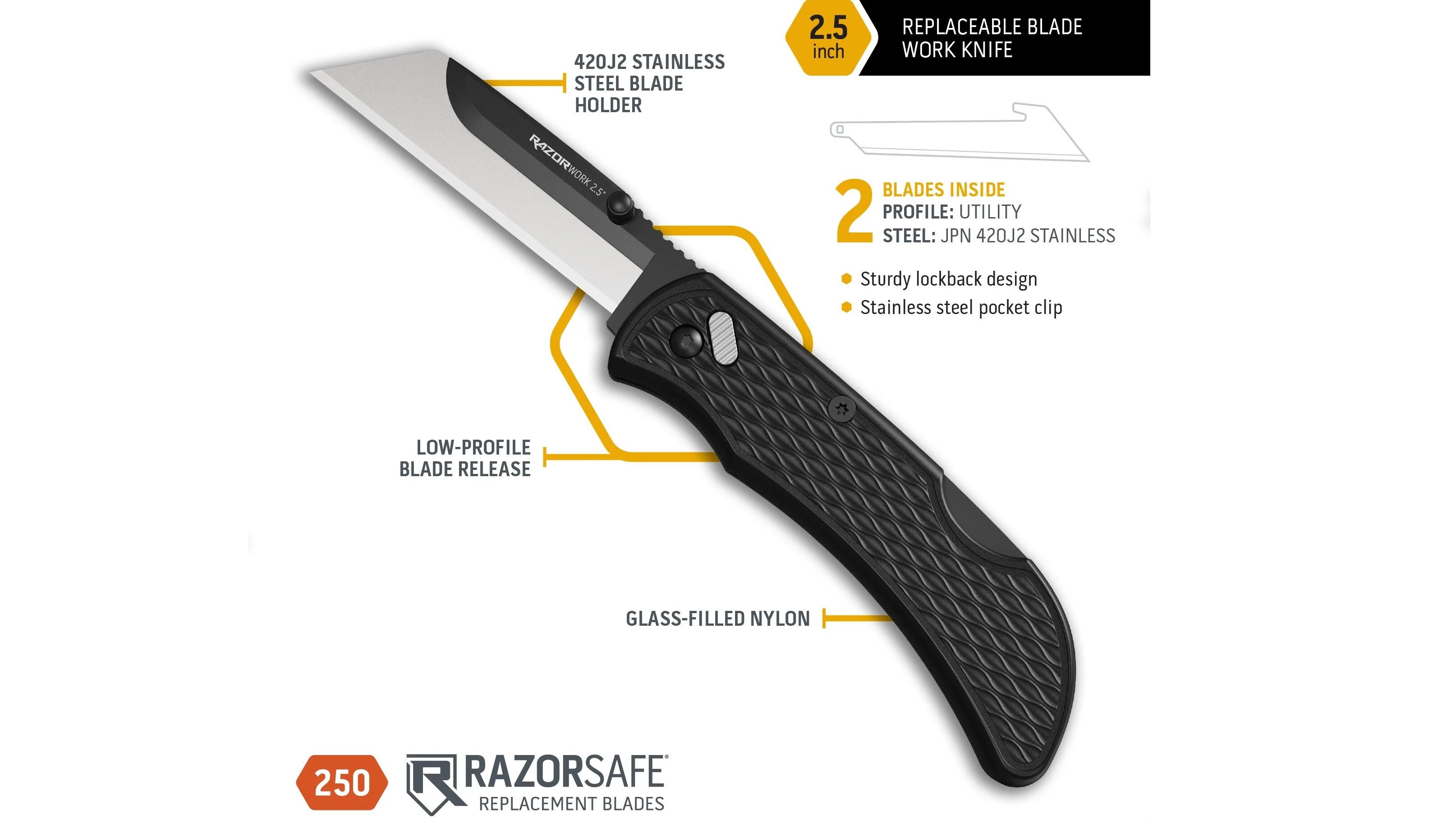 Introducing Outdoor Edge's Latest 2.5" RazorWork Utility/Work Knife 