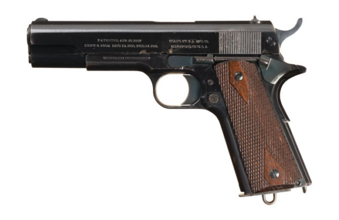 POTD: Pinky Up! – Model 1911 Pistol with Hook Hammer