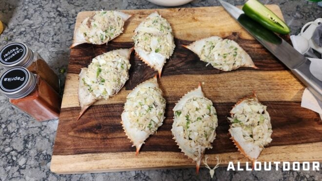 Stuffed crab shells