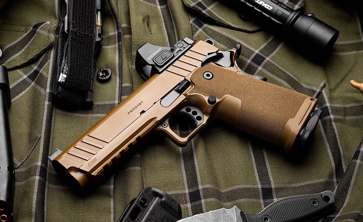 Springfield pours Coyote Brown Cerakote over the 1911 DS Prodigy 9mm