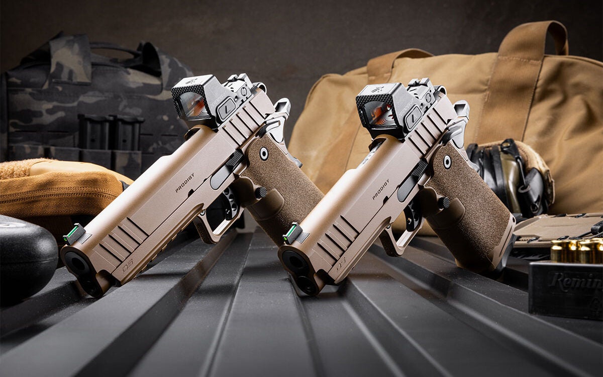 Springfield pours Coyote Brown Cerakote over the 1911 DS Prodigy 9mm