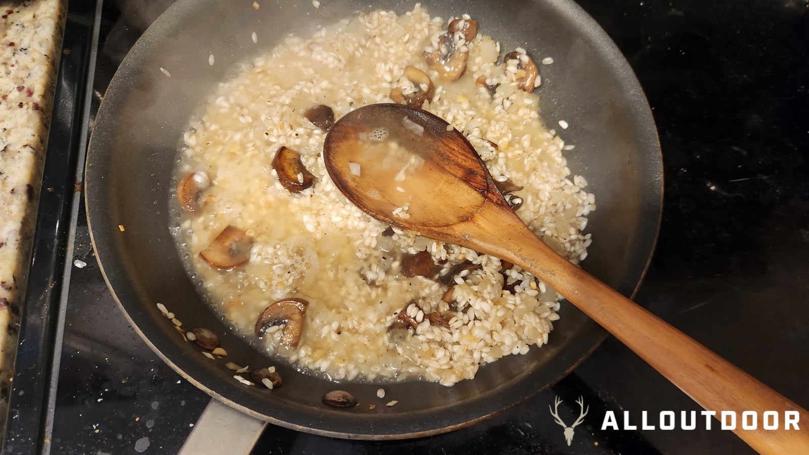 Cozinhe sua pescaria - Vieira Scampi com risoto de cogumelos 