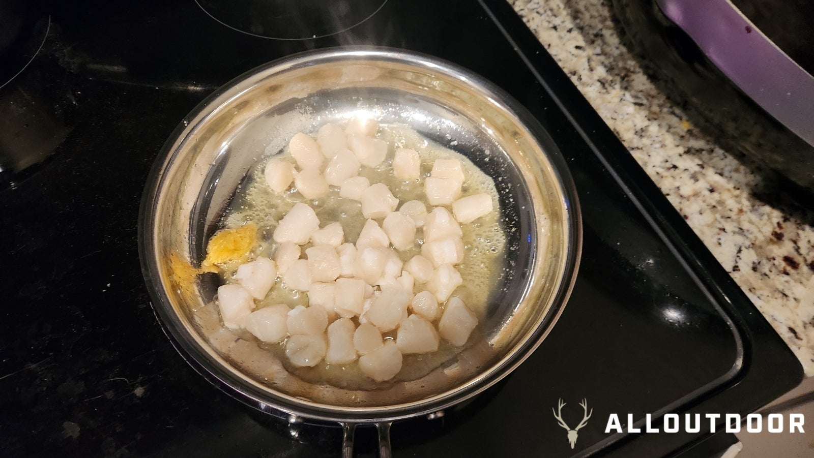 Cozinhe sua pescaria - Vieira Scampi com risoto de cogumelos 