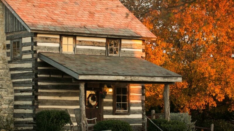 Old homestead in fall