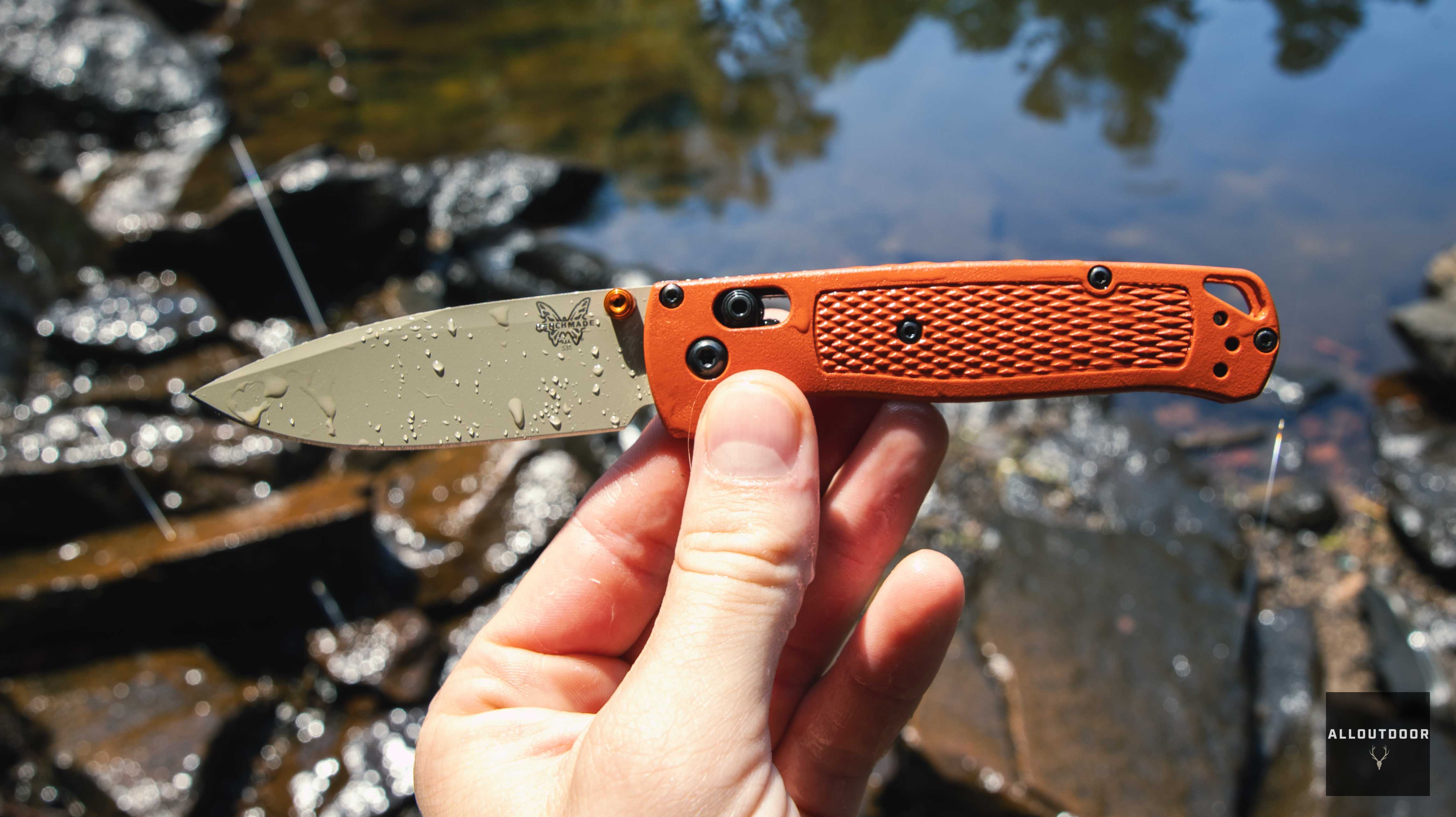 AllOutdoor Review - Benchmade Bugout with Rust Orange Grivory Grips