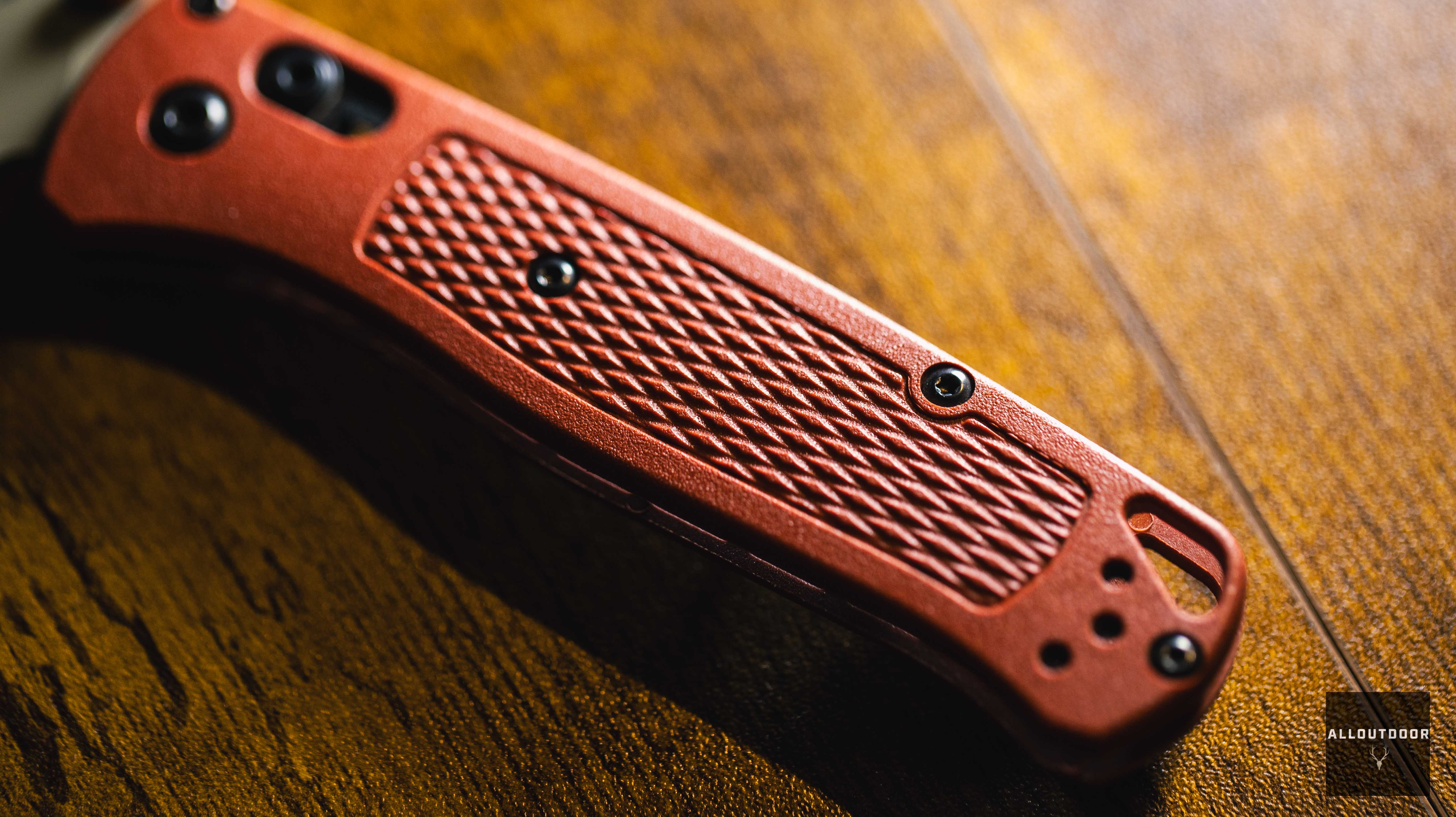 AllOutdoor Review - Benchmade Bugout with Rust Orange Grivory Grips