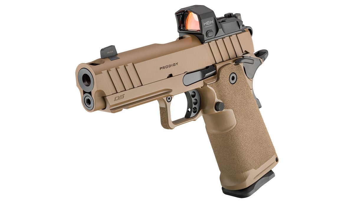 NEW Peanut Butter Drip! Coyote Brown 1911 DS Prodigy Comp 9mm